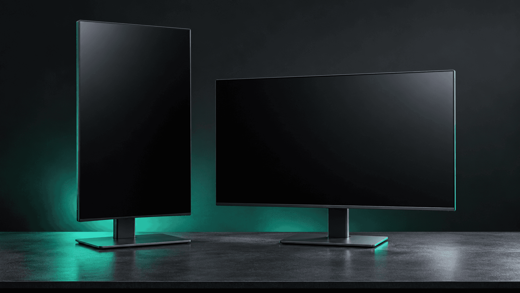 Computer monitors with screens off
